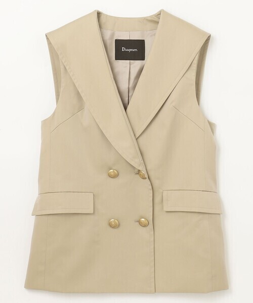 GRACE CONTINENTAL セーラーカラーサテンベスト