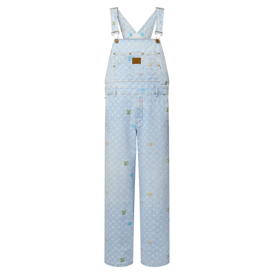 LOUIS VUITTON Monogram Denim Dungarees