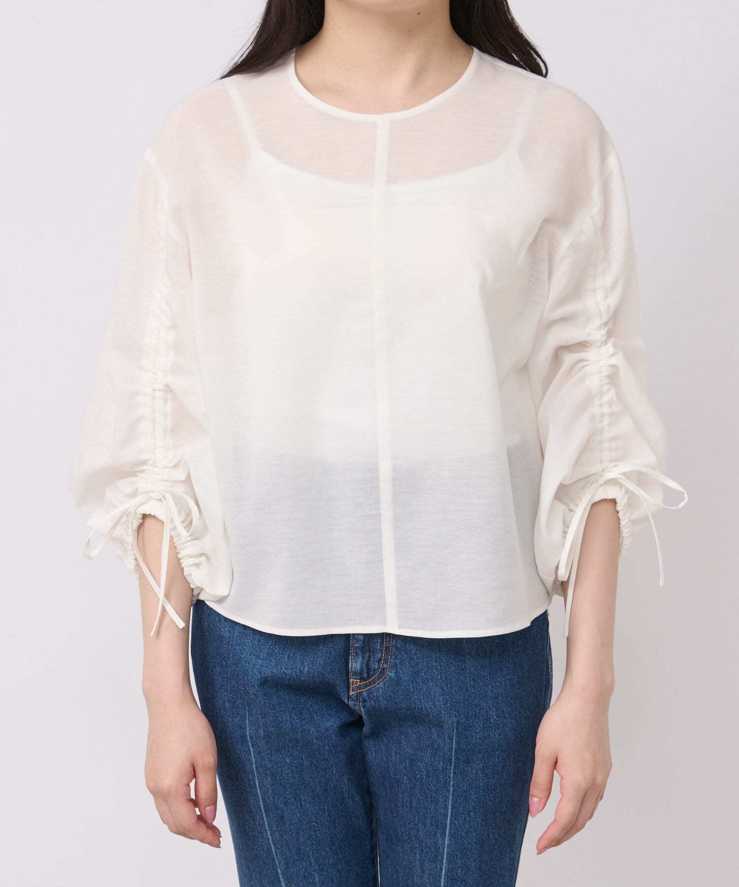 La boutique BonBon ボイルドロストスリーブブラウス