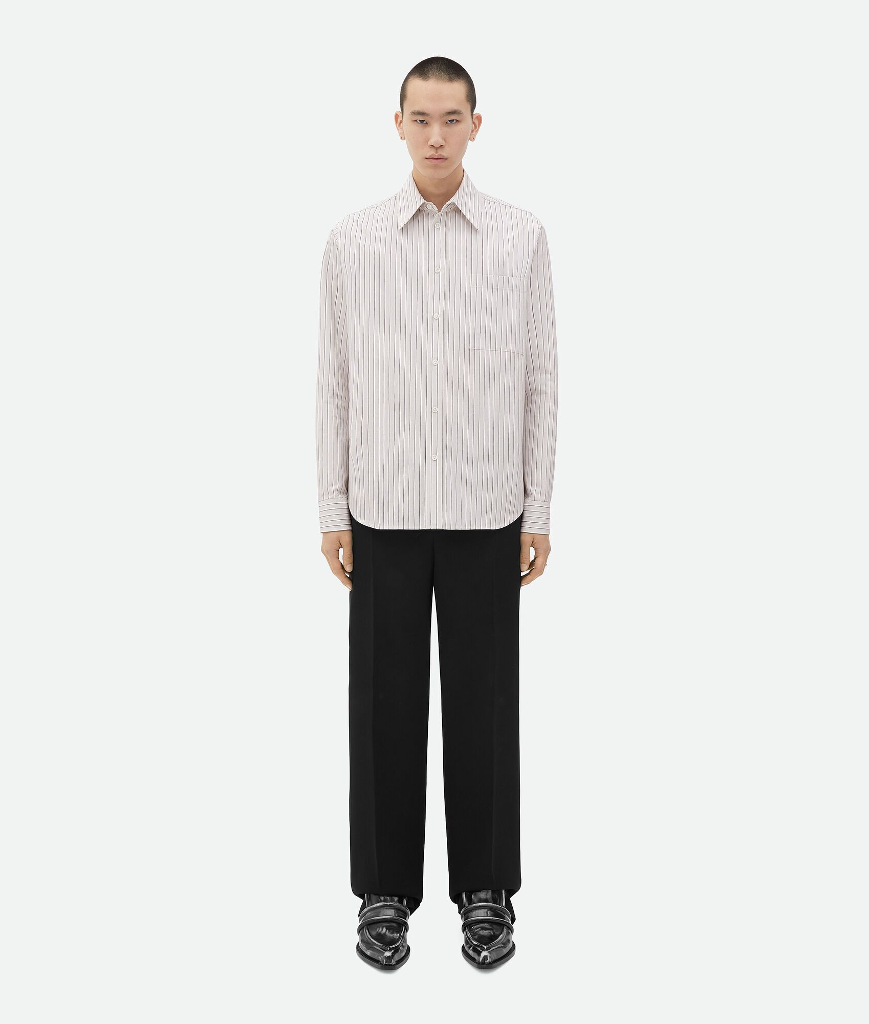 Bottega Veneta コンパクトコットン ストライプ シャツ