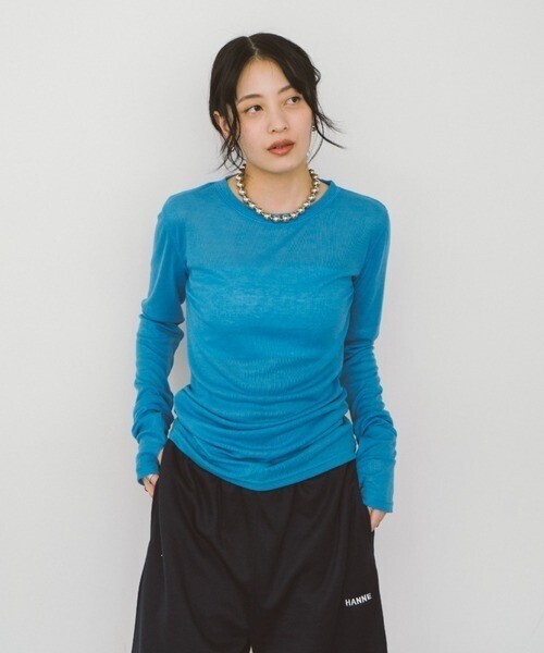 HANNE シアーロングスリーブTEE