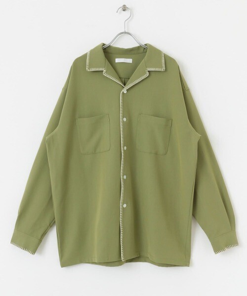 SENSE OF PLACE by URBAN RESEARCH 『イージーケア』『つぐ吉×SOP』ブランケットステッチオープンカラーシャツ