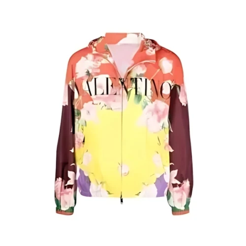 VALENTINO フローラル フーデッドジャケット