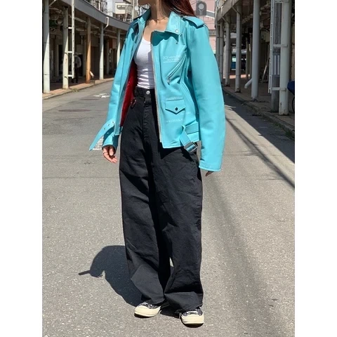 DAIRIKU Hand Painted Double Leather Jacket