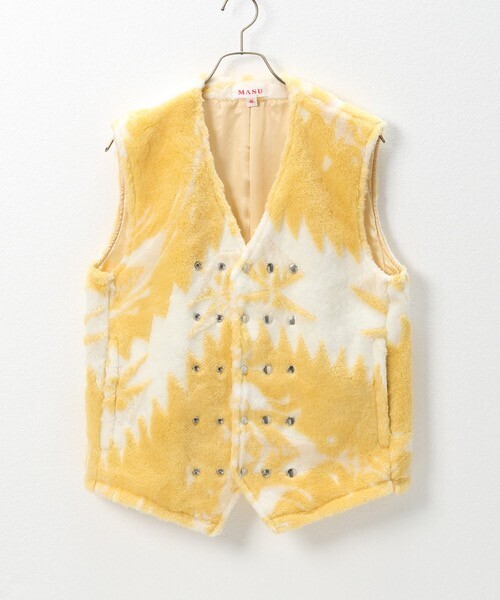 MASU JACQUARD NATIVE FLEECE SNAP VEST