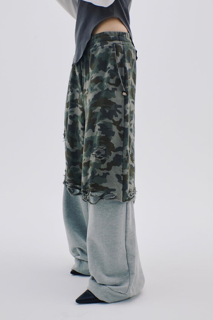 neith. Layered Crush Sweat Pants