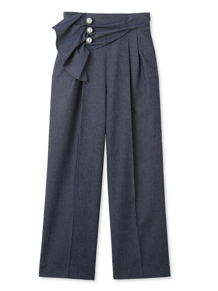 CELFORD ハイウエストパールベルトパンツ