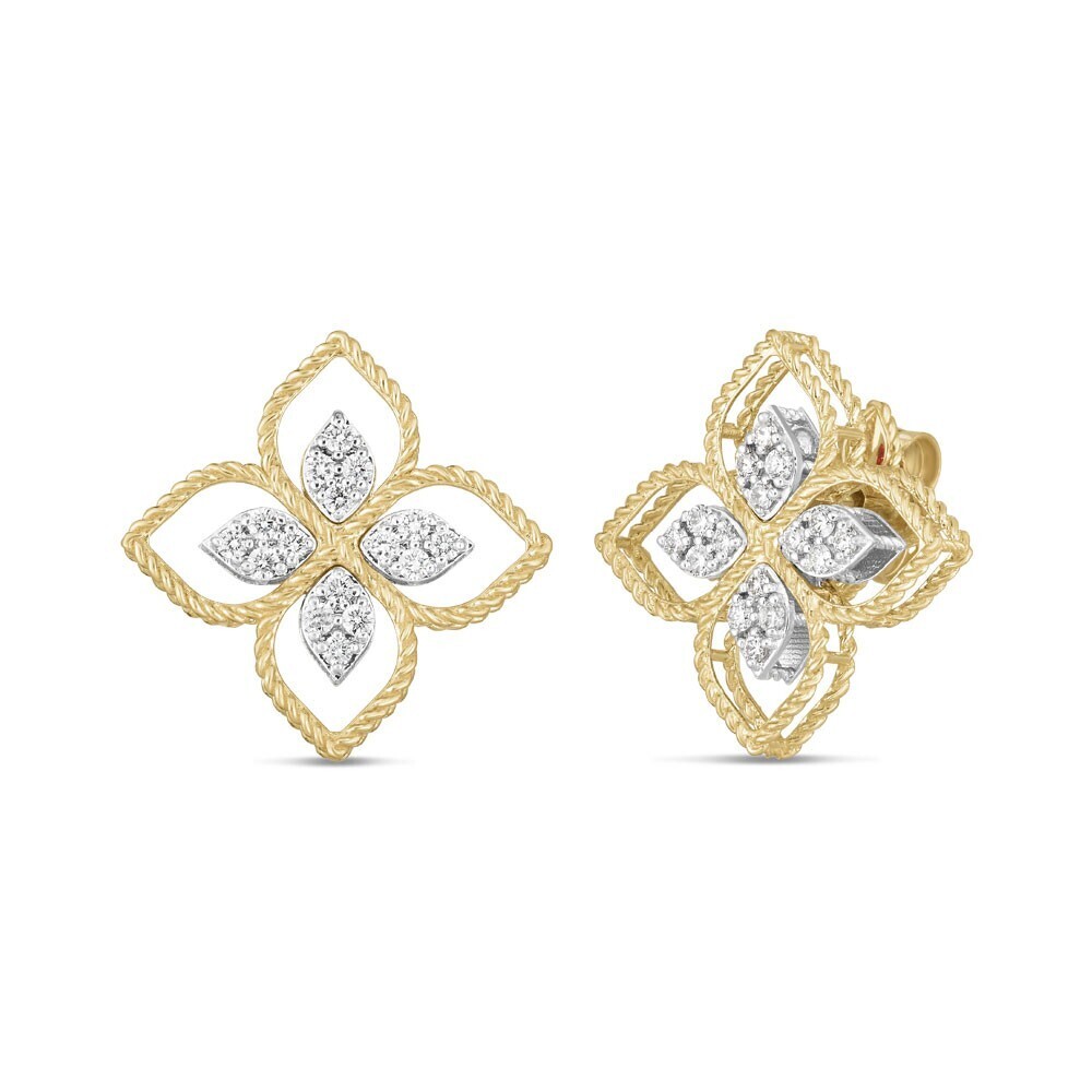 Roberto Coin PRINCESS FLOWER EARRINGS WITH DIAMONDS