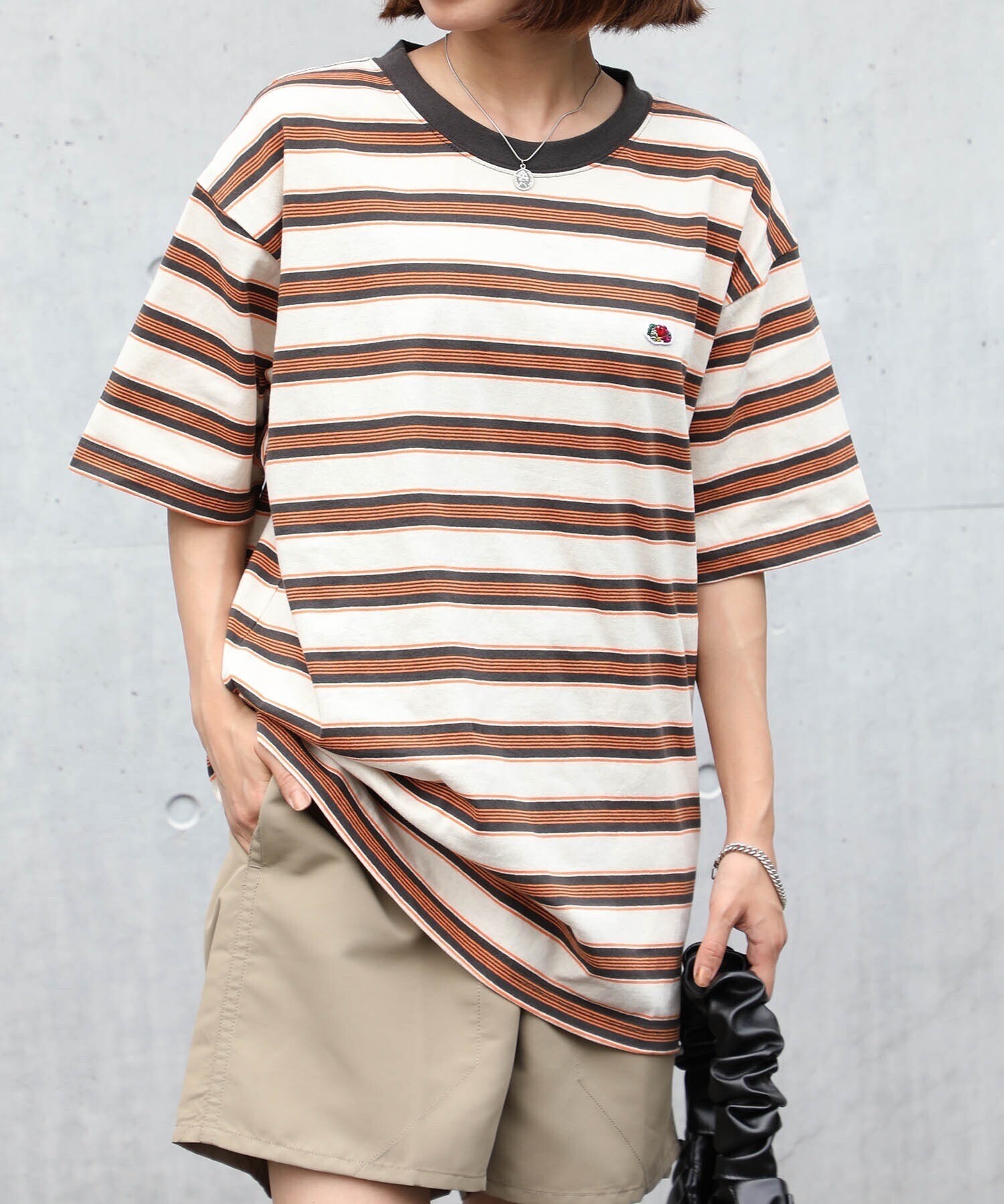 FRUIT OF THE LOOM UNISEX マルチボーダーTシャツ