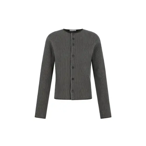 AMOMENTO STRIPE BUTTON UP CARDIGAN