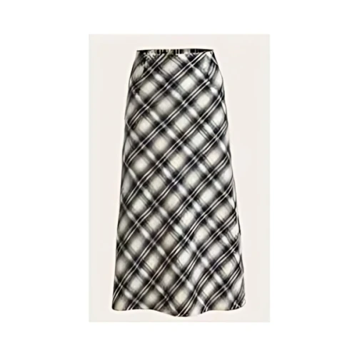 SHEIN SHEIN EZwear ハイウェスト 格子縞プリント スカート