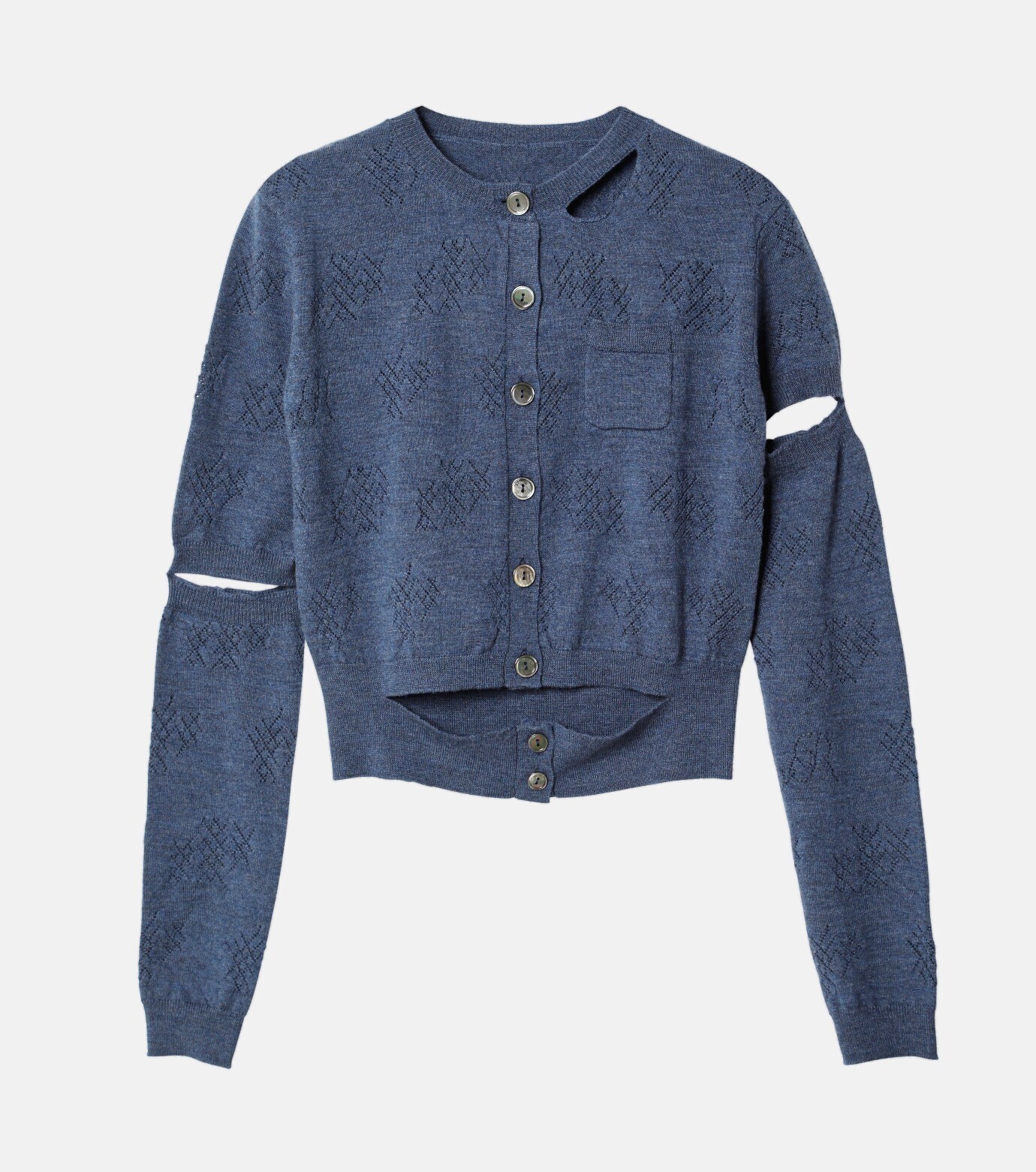 IRENE Eyelet High Gauge Cardigan