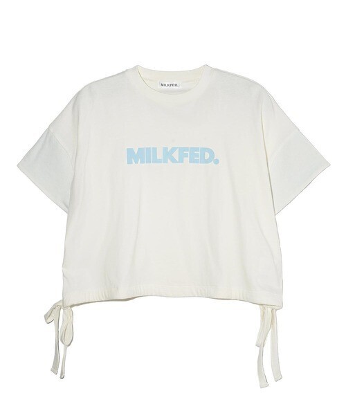 MILKFED. COLORED SLEEVE EDGE S/S TOP