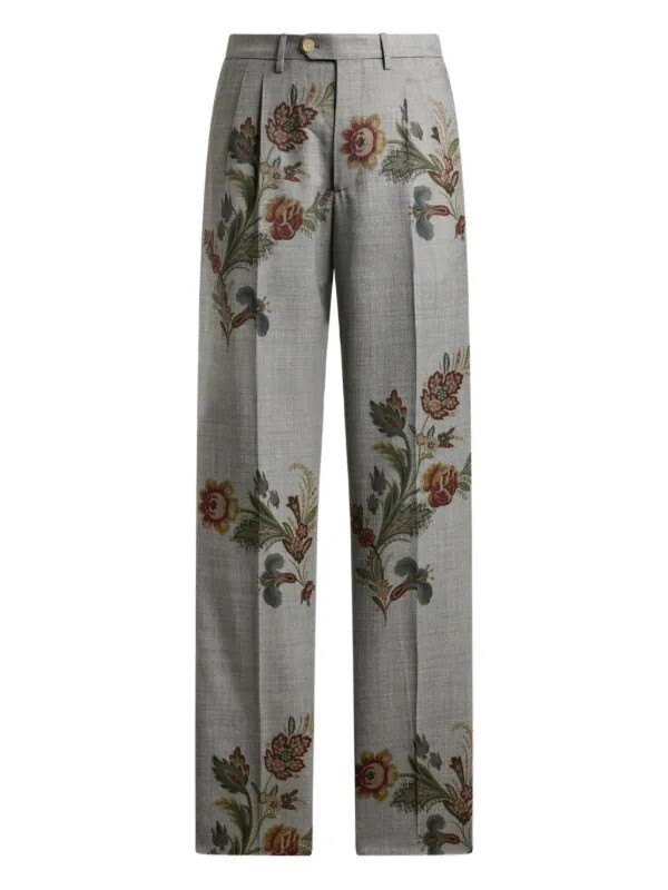 ETRO フローラル プリーツパンツ