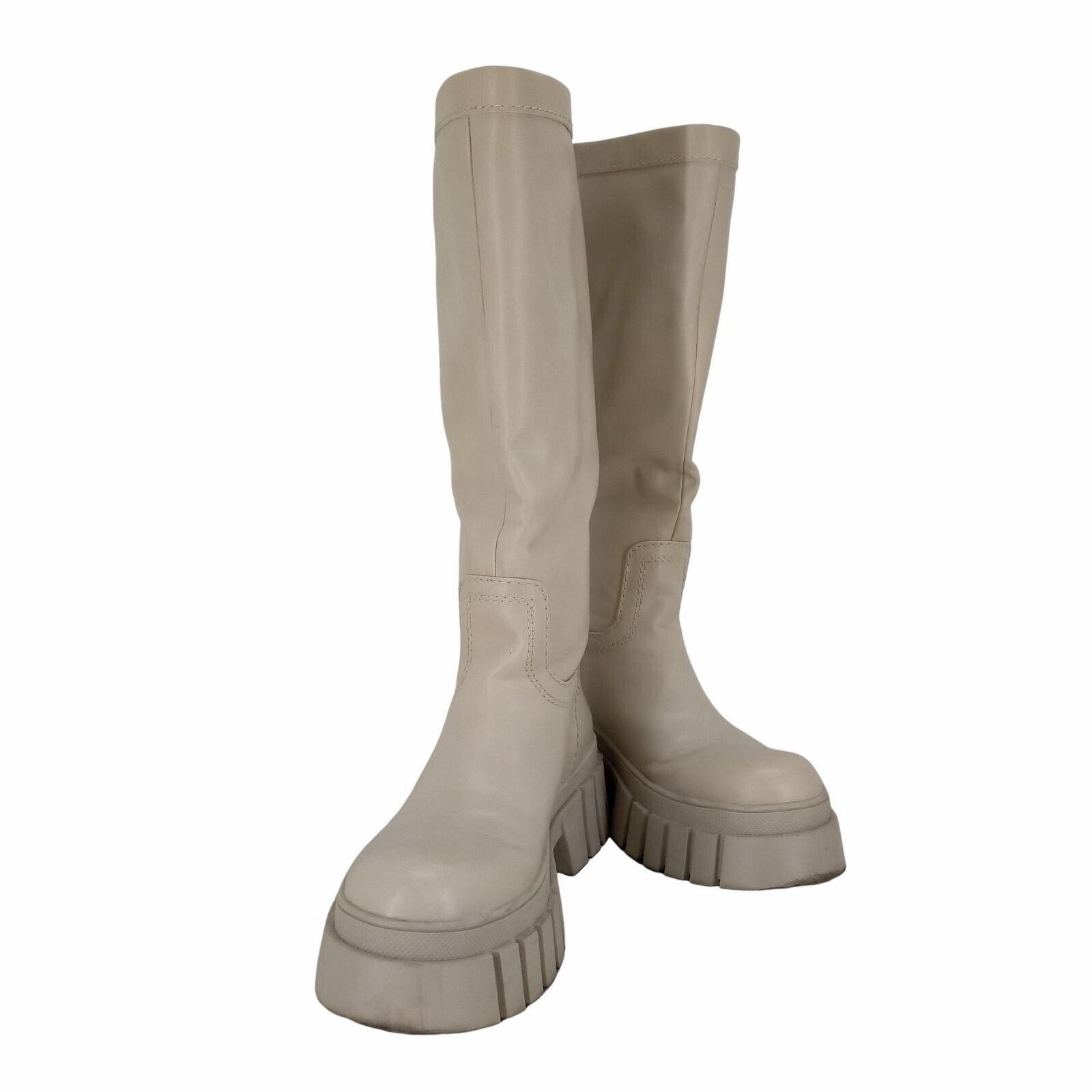 ZARA FLAT KNEE-HIGH BOOTS WITH TRACK SOLES