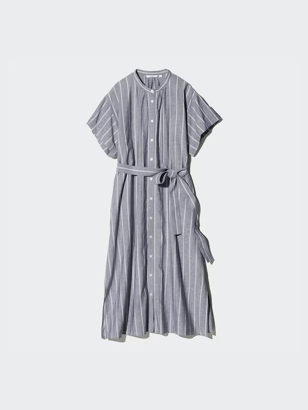 UNIQLO リネンブレンドリラックスワンピース