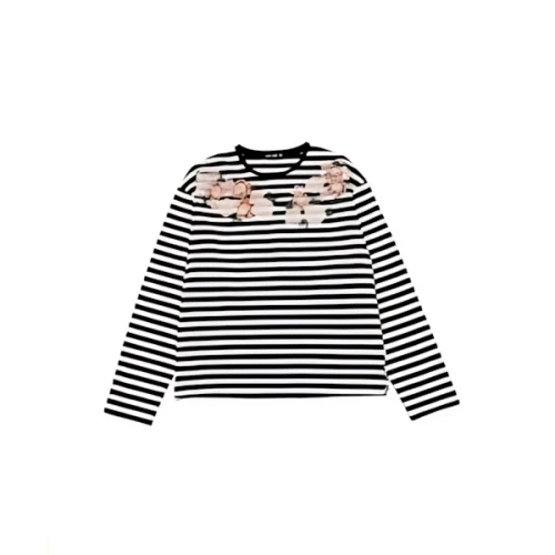 little sunny bite floral stripe long tee