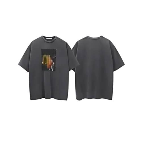 MASONPRINCE ビッグシルエットヴィンテージ加工ロックTシャツ