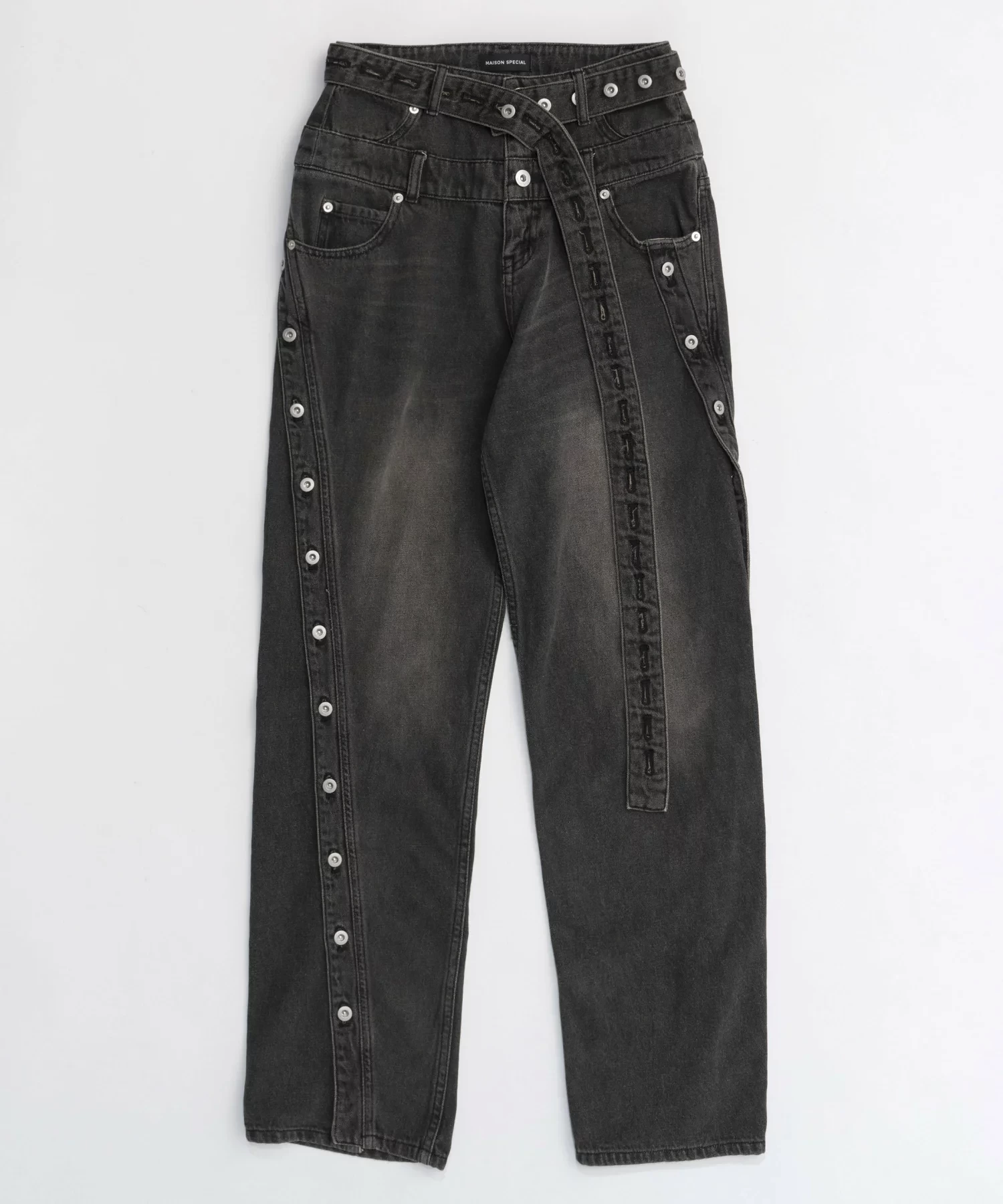 MAISON SPECIAL Double Waist Twisted Denim