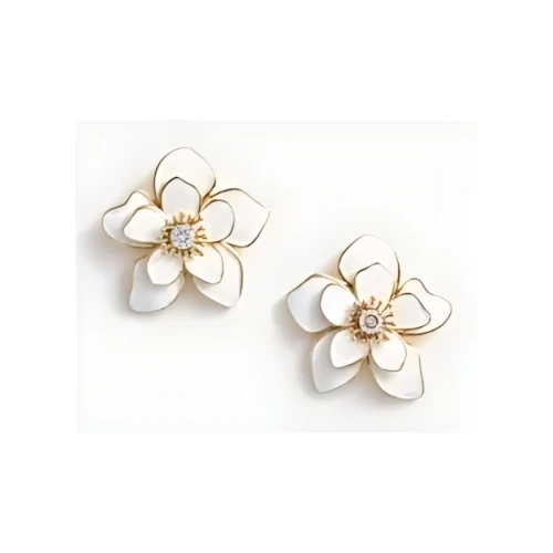 Self-Portrait Enamel Flower Earrings