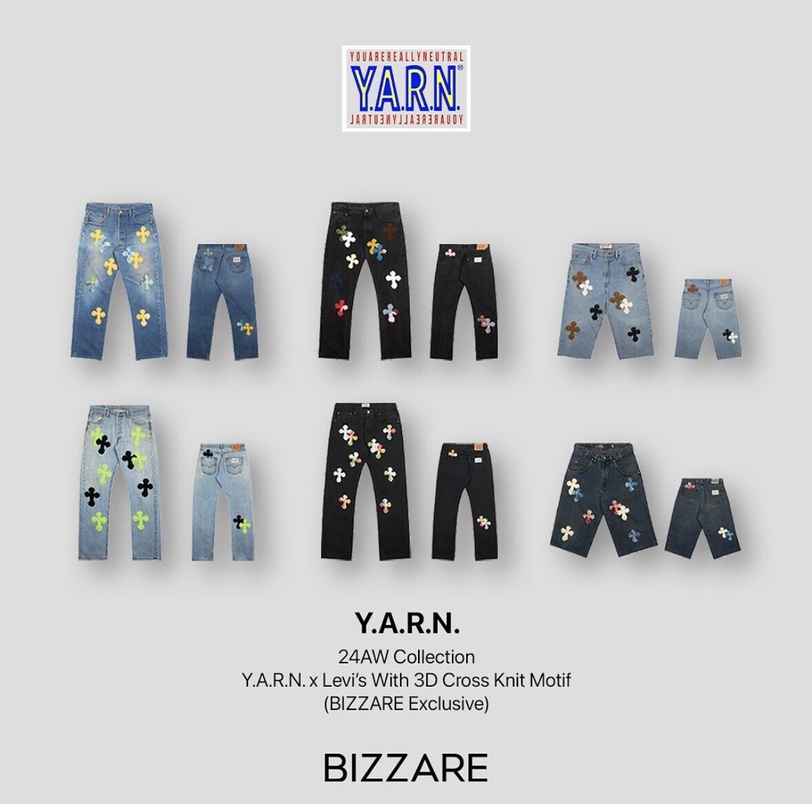 Y.A.R.N. Y.A.R.N.×Levi's With3D Cross Knit Motif (BIZZARE Exclusive)