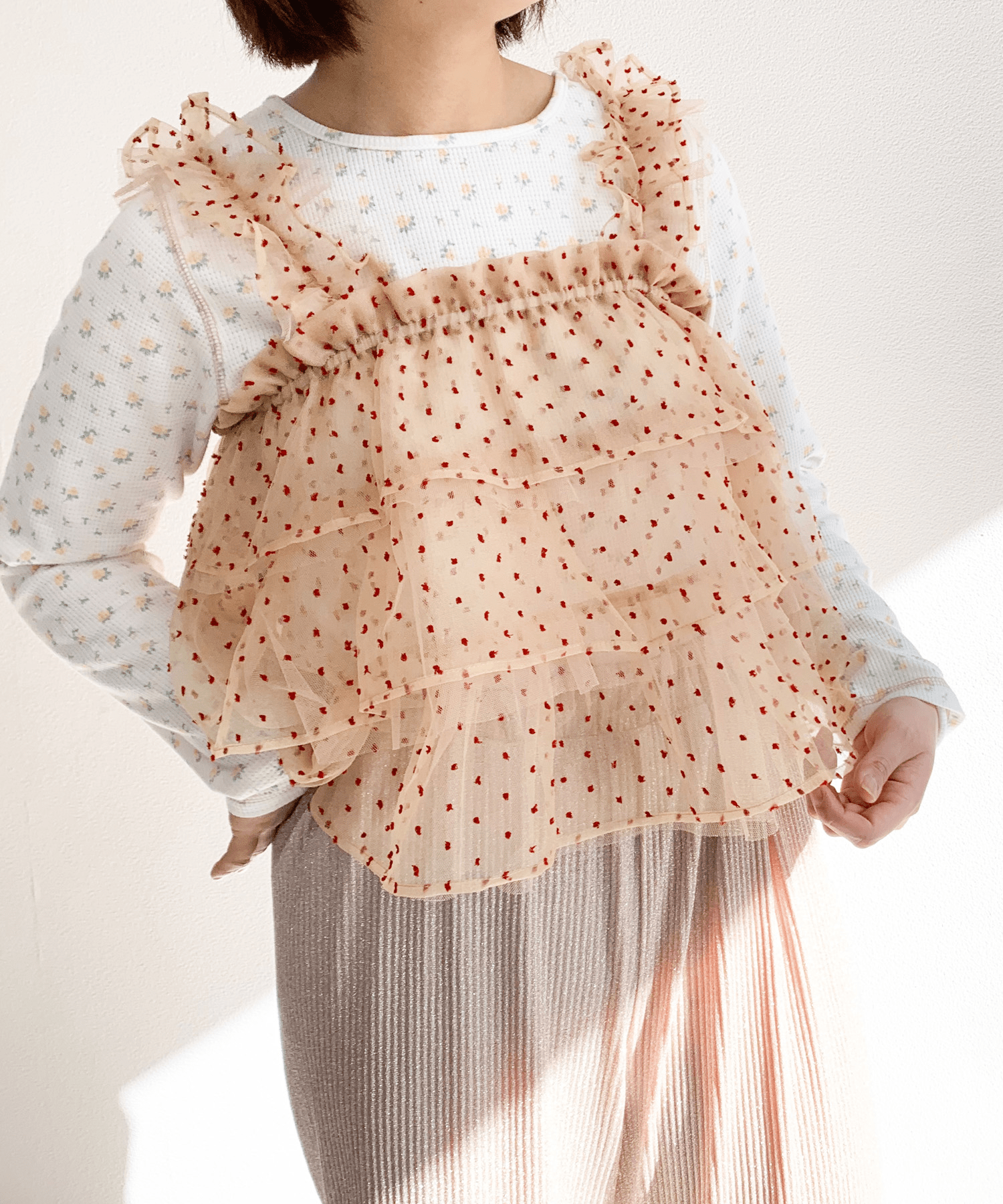 fav store remelulu フリルドットキャミ
