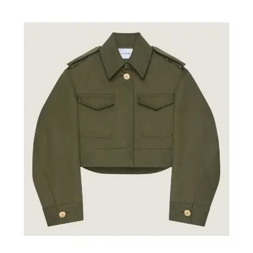 GIVENCHY コットン＆ウール クロップドジャケット