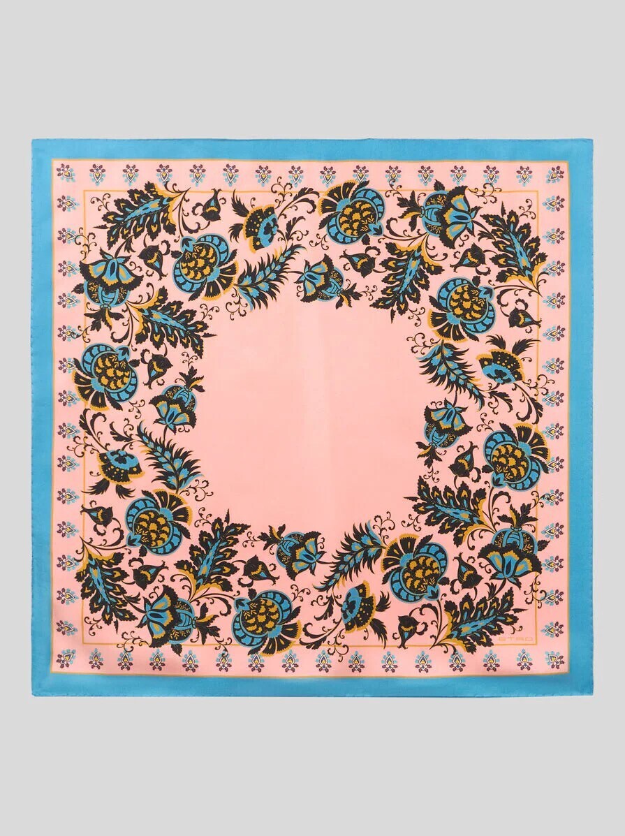 ETRO フローラル シルク スカーフ