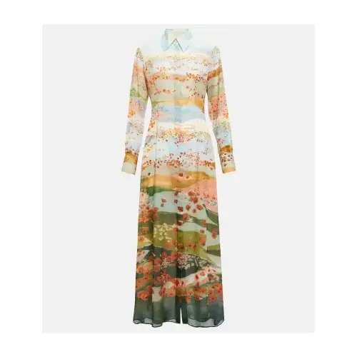 Chloé printed virgin wool shirt dress
