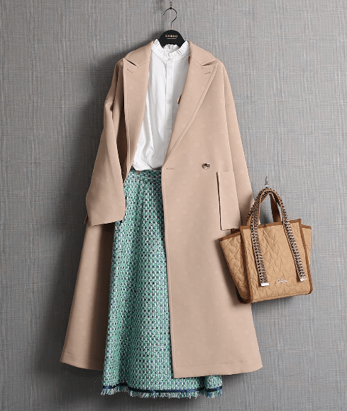CHONO 『Coin dot emboss triple cloth』Over chester coat