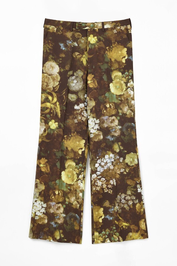 LAD MUSICIAN FLOWER SLIM FLARE SLACKS