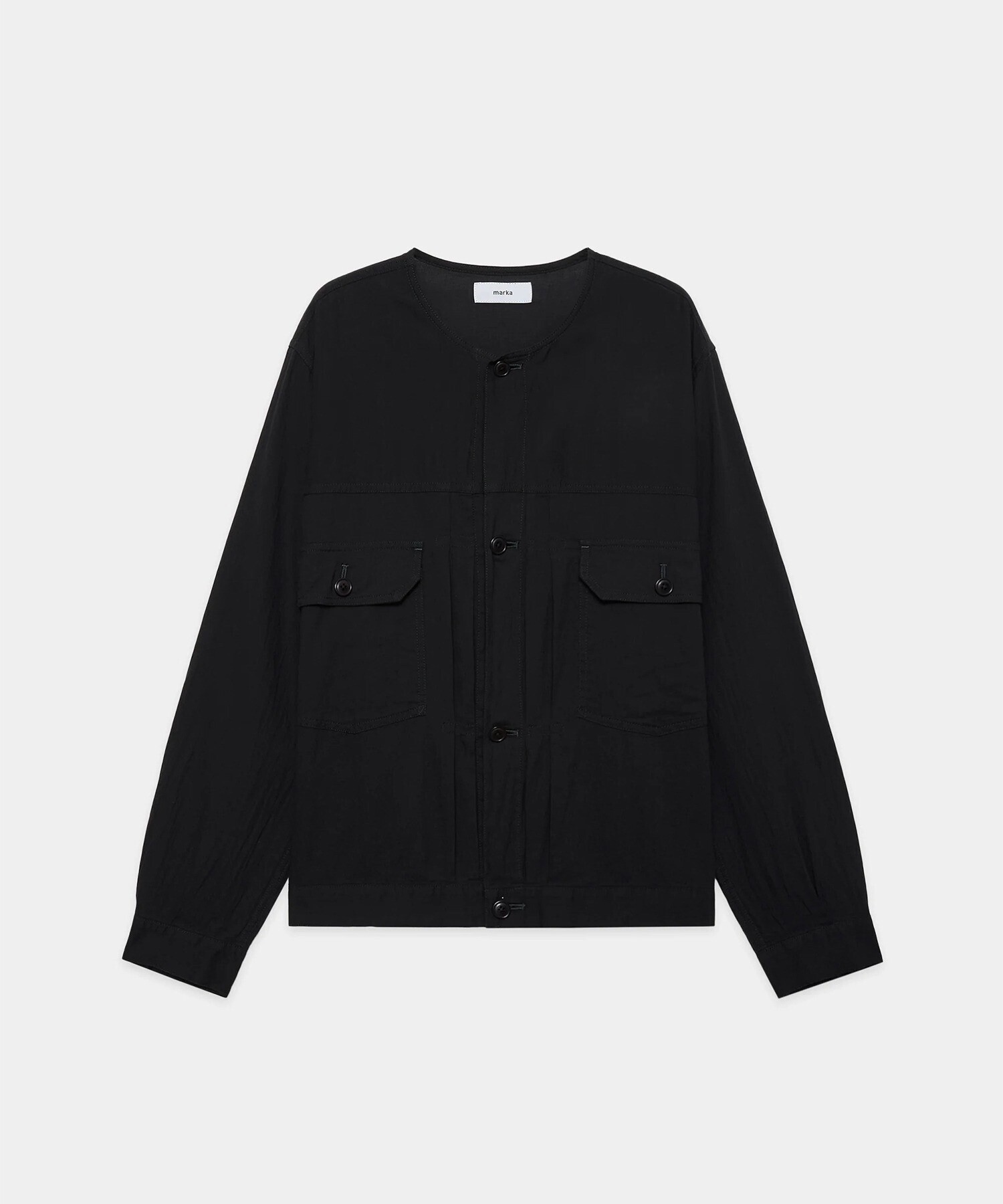 markaware 【marka/マーカ】オーガニックコットン強撚ドビークロス / ノーカラートラッカージャケット