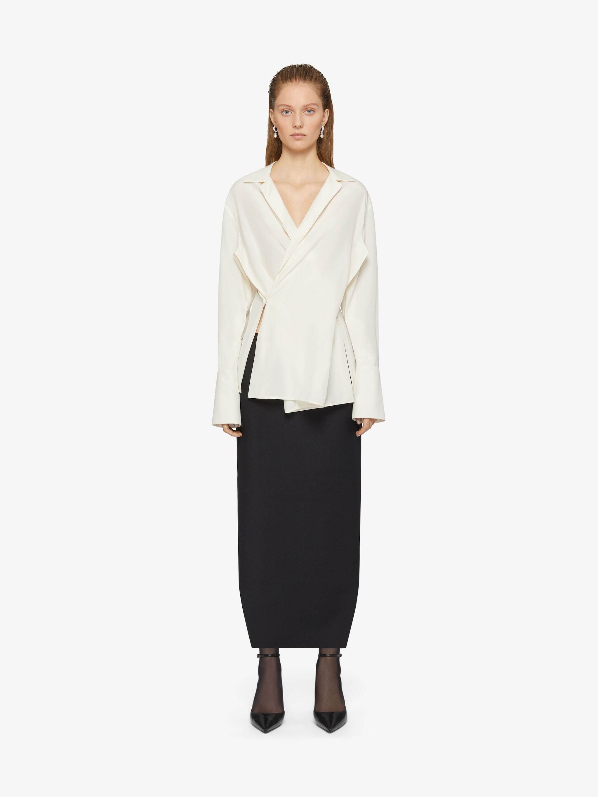 GIVENCHY シルク ラップシャツ