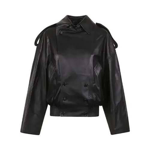 LOEWE レザークロップドトレンチ