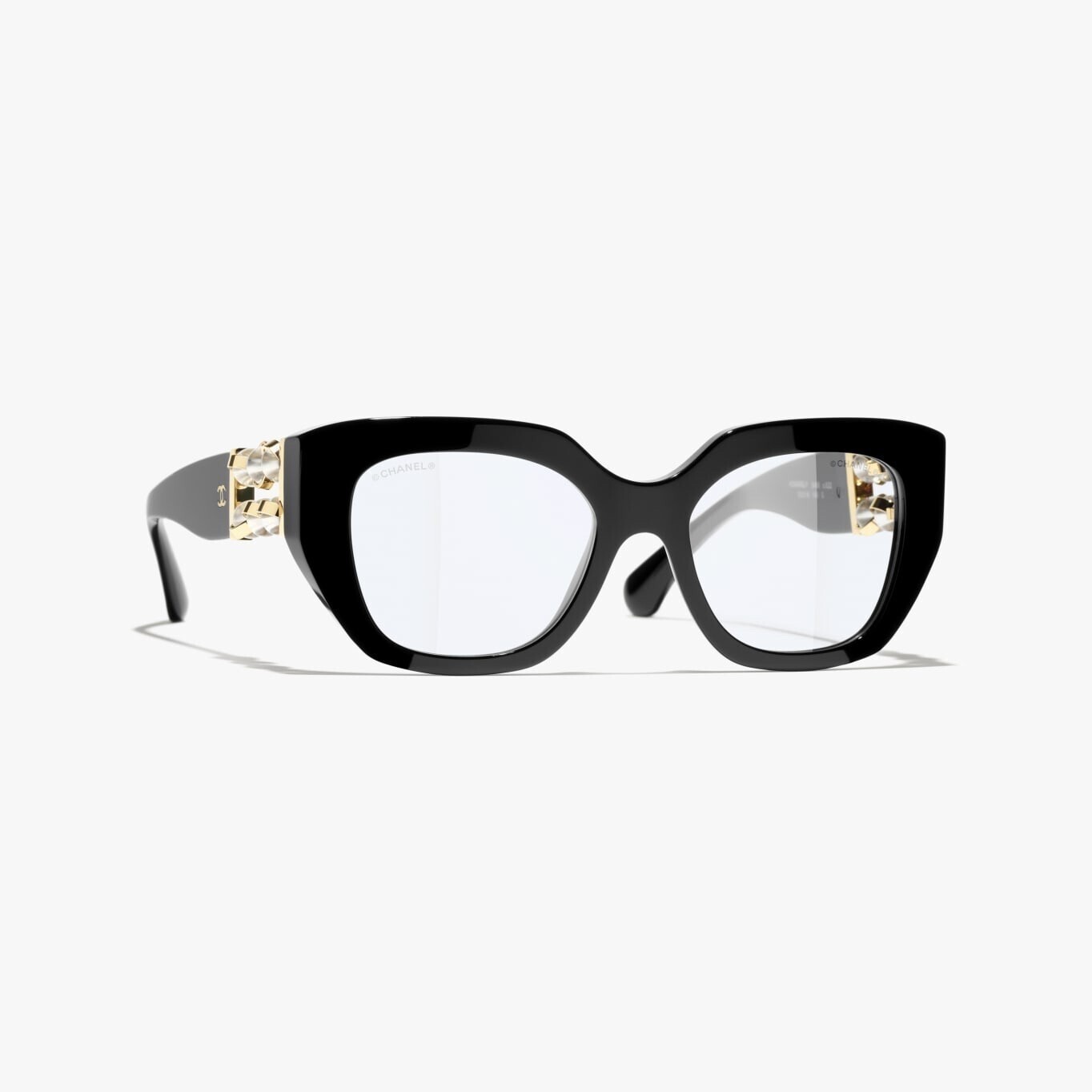CHANEL キャッツアイ シェイプ ブルーライトカット アイウェア