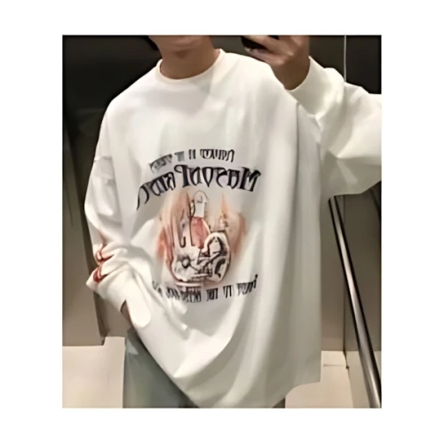 MASONPRINCE  ビッグシルエットヴィンテージ加工MPオリジナルバンドツアーロンTEE