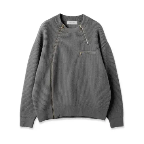 CULLNI Double Zip Up Crew Neck Knit