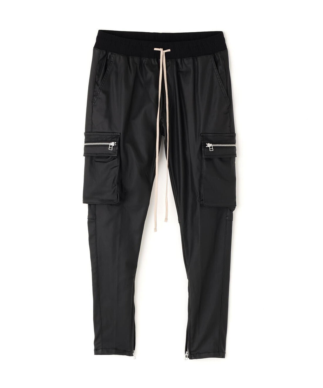 DankeSchon COATING FLAP ZIP POCKET PANTS