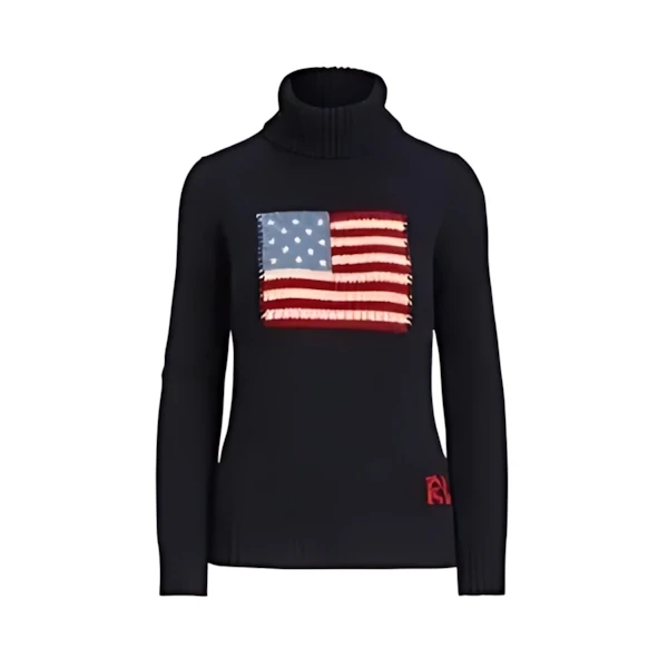 RALPH LAUREN フラッグ カシミヤ タートルネック セーター