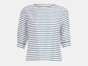 Aquascutum カラーボーダーブラウス