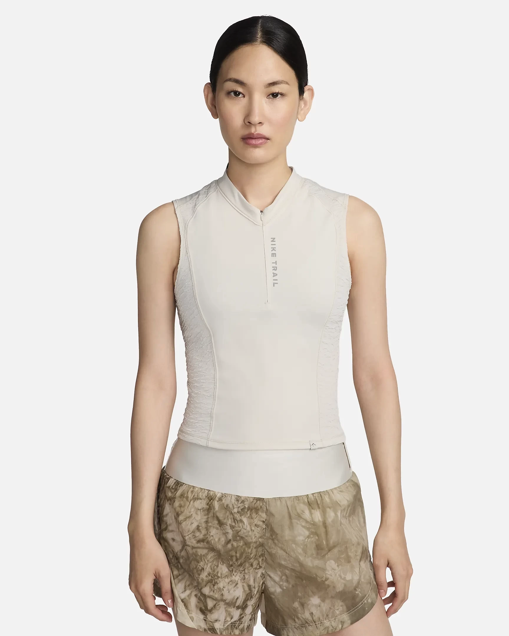 NIKE Dri-FIT 1/4ジップ ランニングタンクトップ