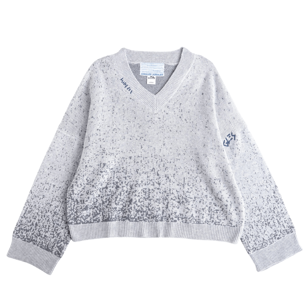 Jungles Logo Boxy V Neck Knit
