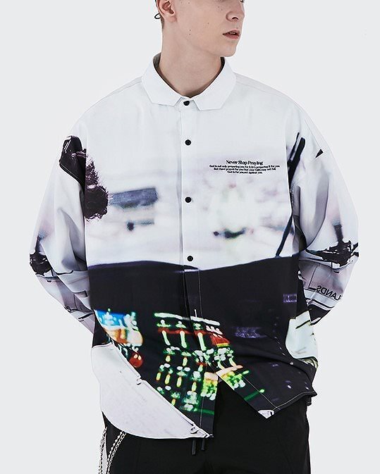 PCTOKYO ヘリコプターグラフィックシャツ
