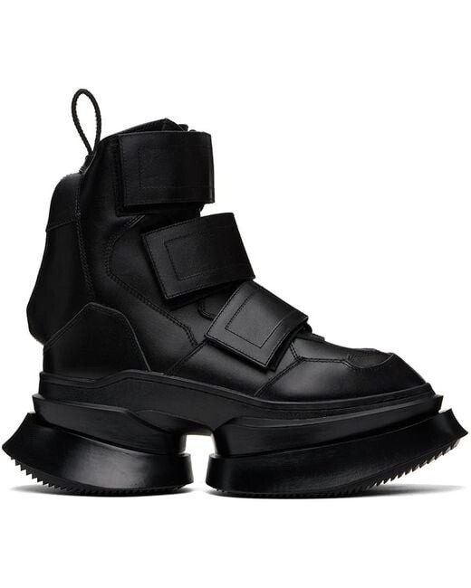 JULIUS メンズ ブラック Fastened Shell ブーツ