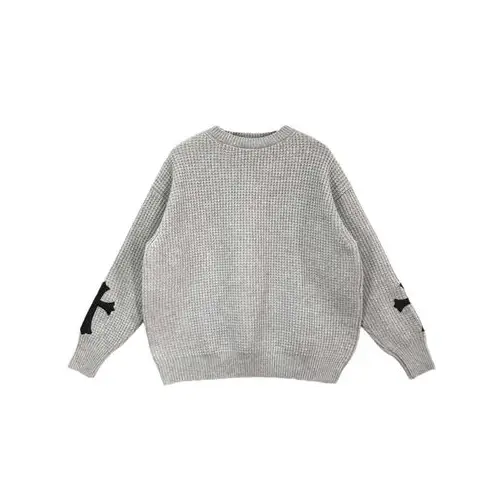 Chrome Hearts レザークロスパッチ カシミア セーター