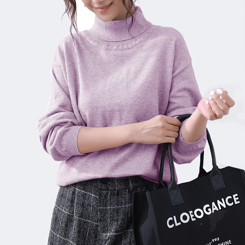 Doux Belle カシミアタッチニット セーター タートルネック