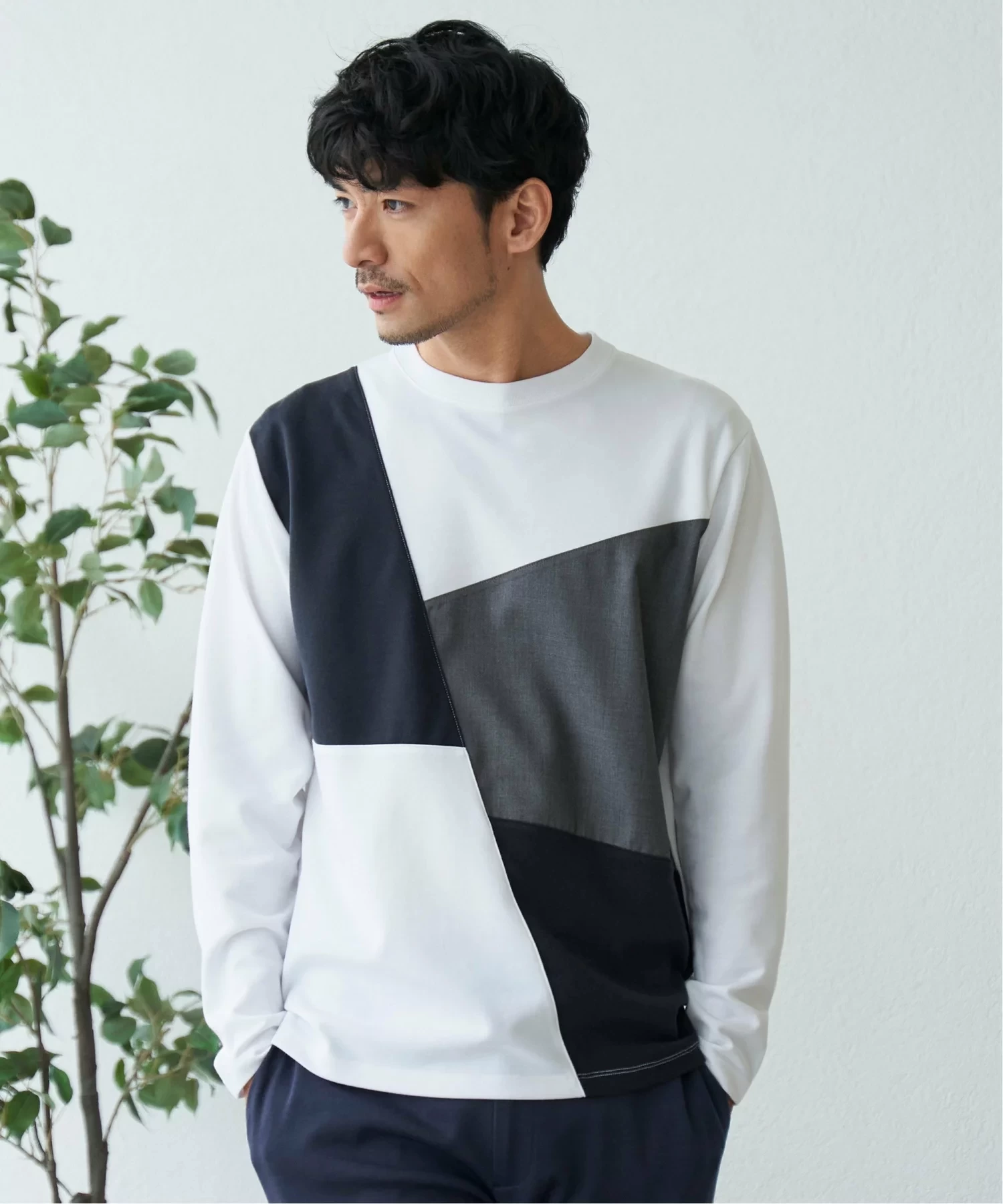 ikka ブロックスポンチロンT