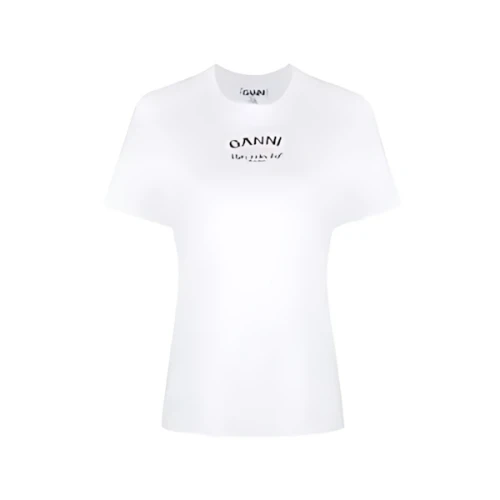 GANNI Thin Jersey Relaxed O-neck T-shirt