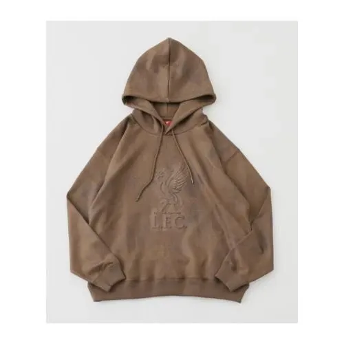 Liverpool FC Fake Leather Emboss Hoodie