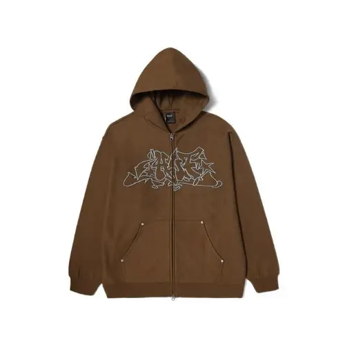 HUF OUTLINES HEAVY WEIGHT FULL ZIP FLEECE